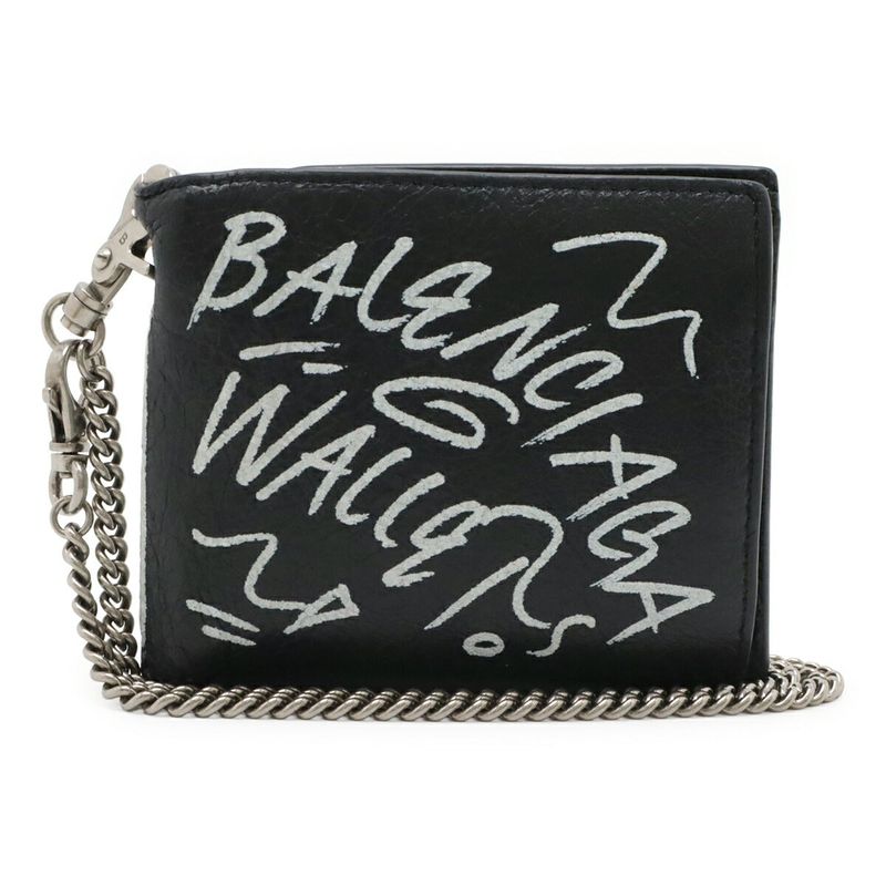 Balenciaga Graffiti Explorer Leather Wallet